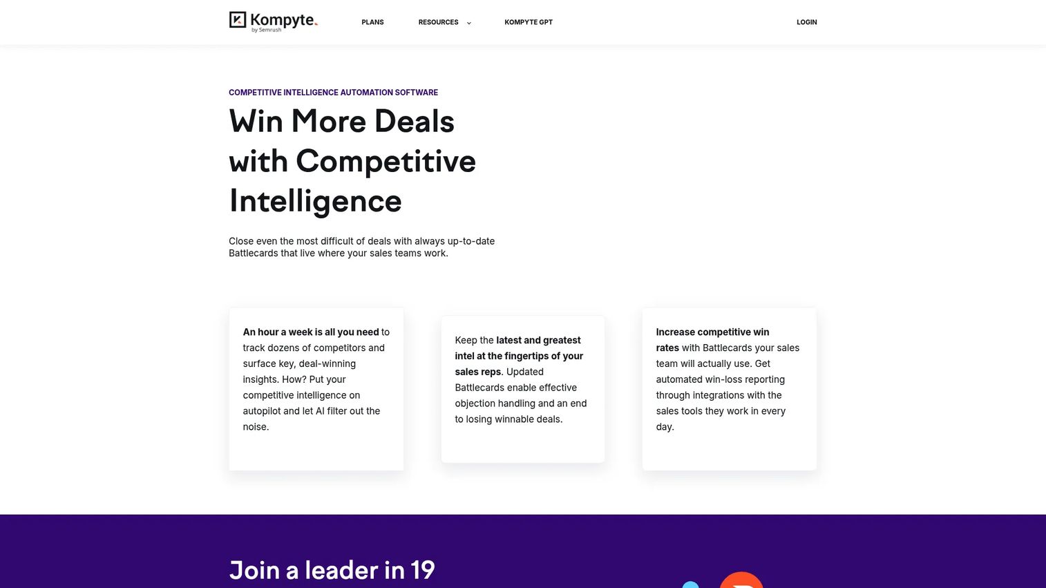 Kompyte homepage screenshot