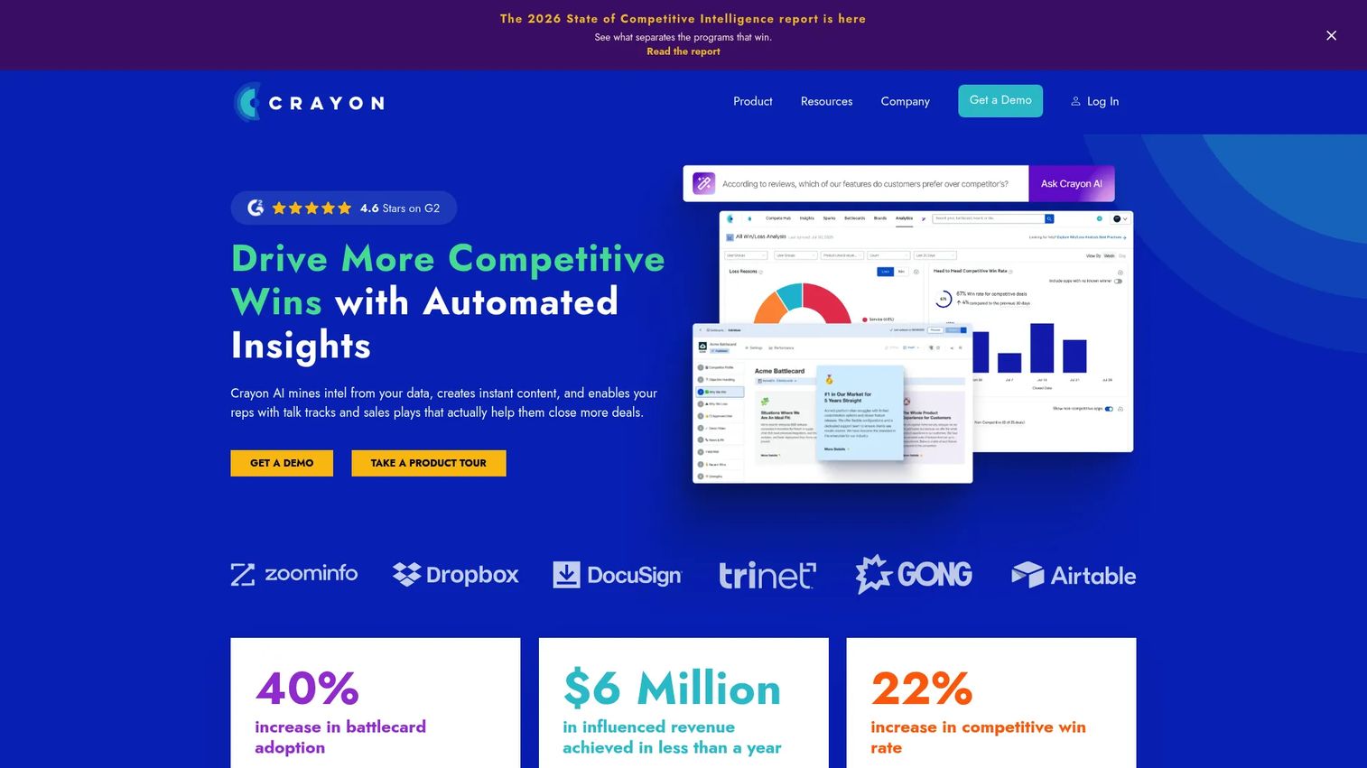 Crayon homepage screenshot