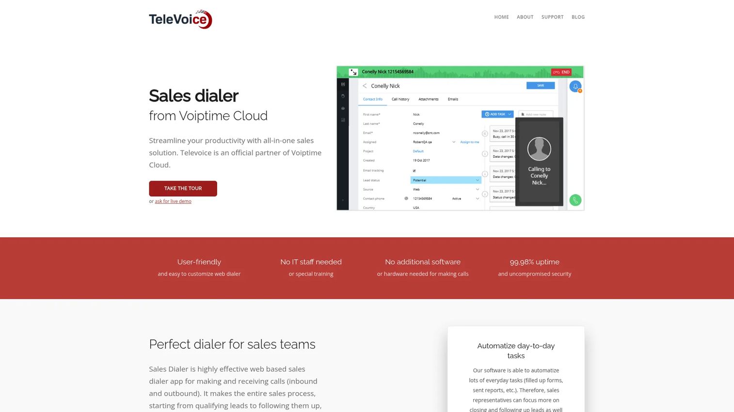 Sales Dialers web-based sales dialer interface