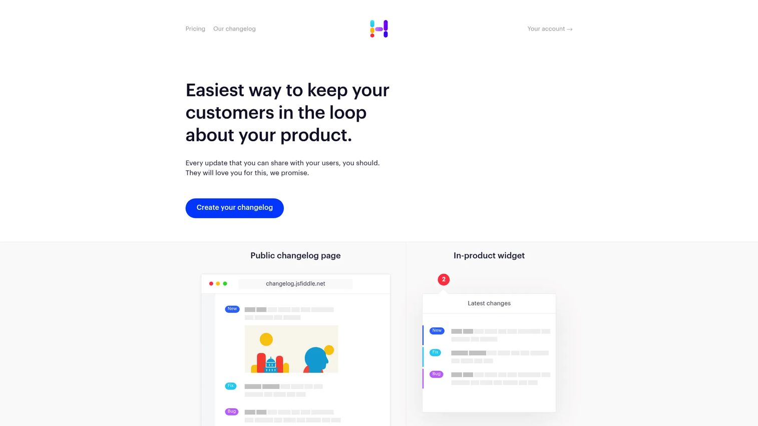 Headway changelog and release notes app