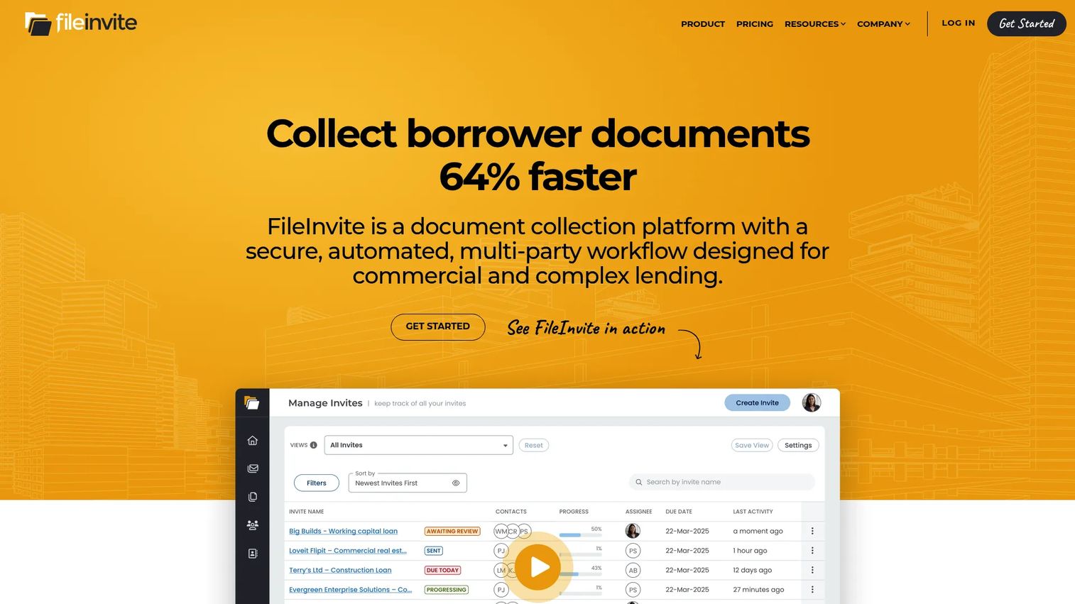 FileInvite document collection platform