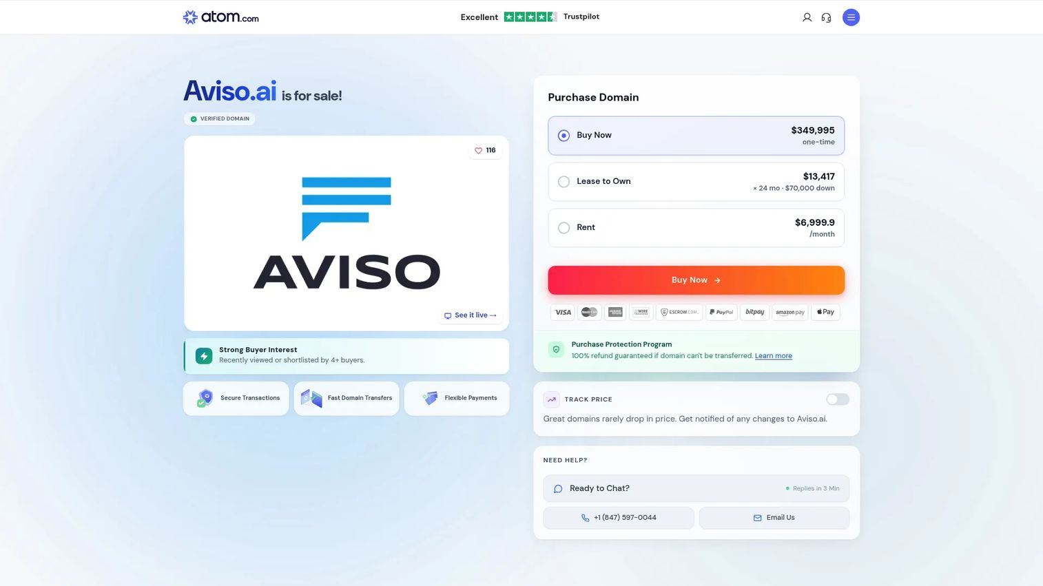 Aviso AI revenue platform homepage