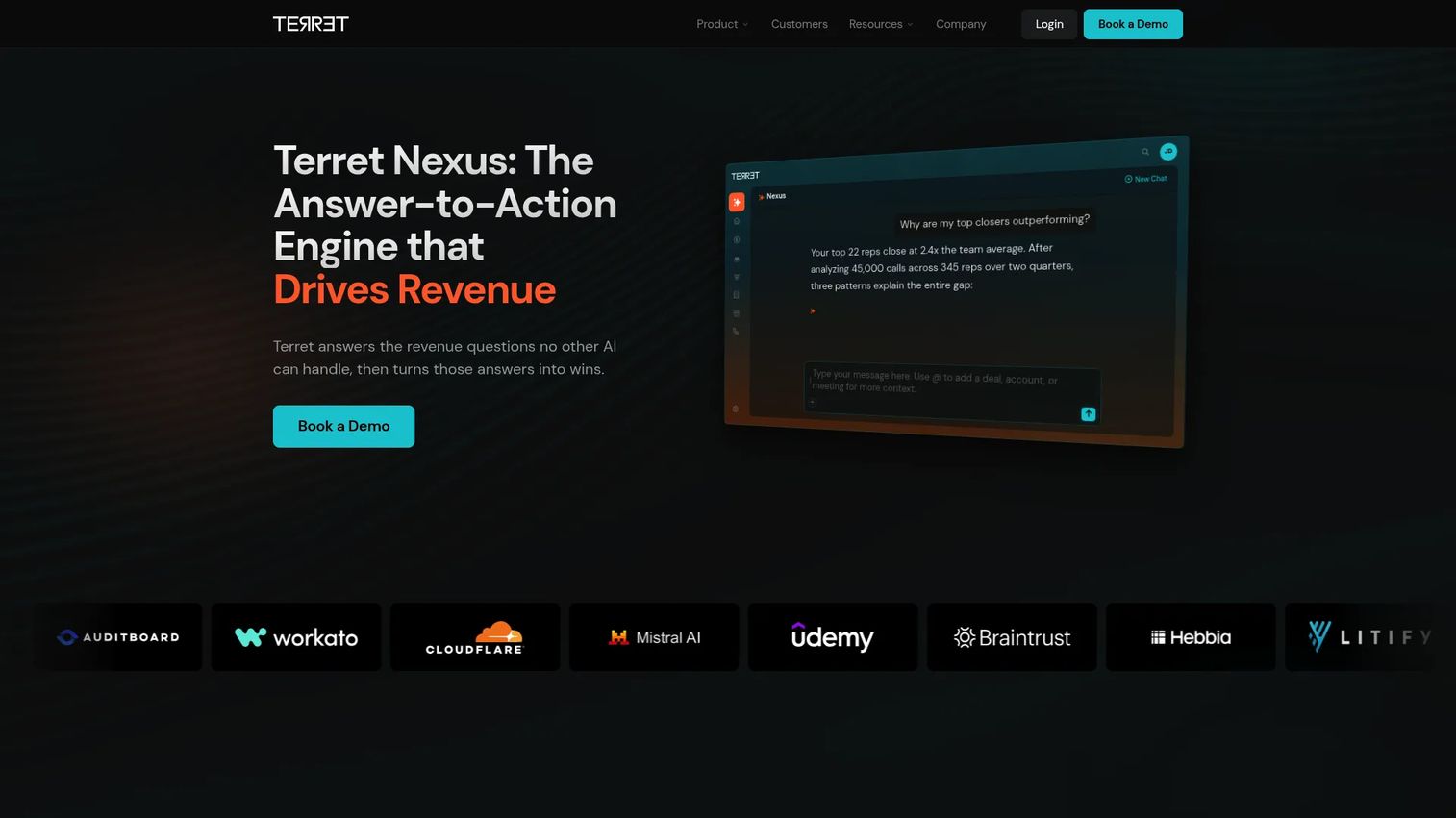 BoostUp revenue intelligence platform homepage