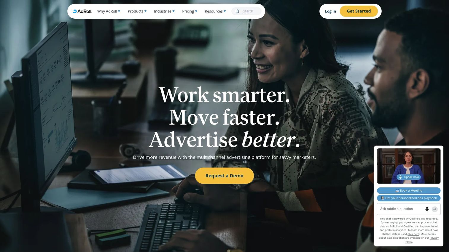 AdRoll ABM homepage