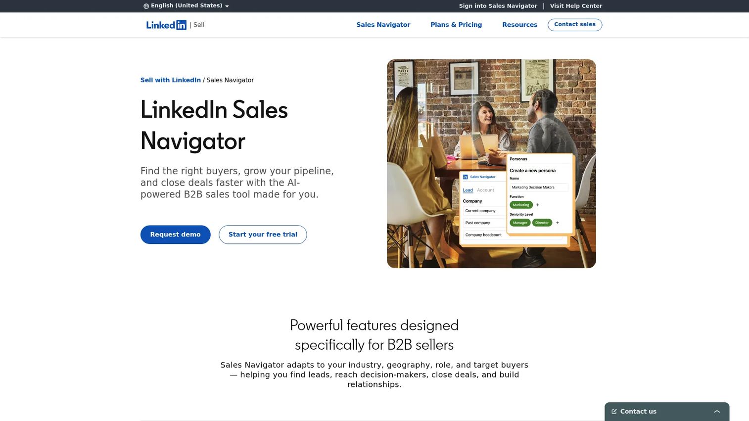 LinkedIn Sales Navigator prospecting and account research tool