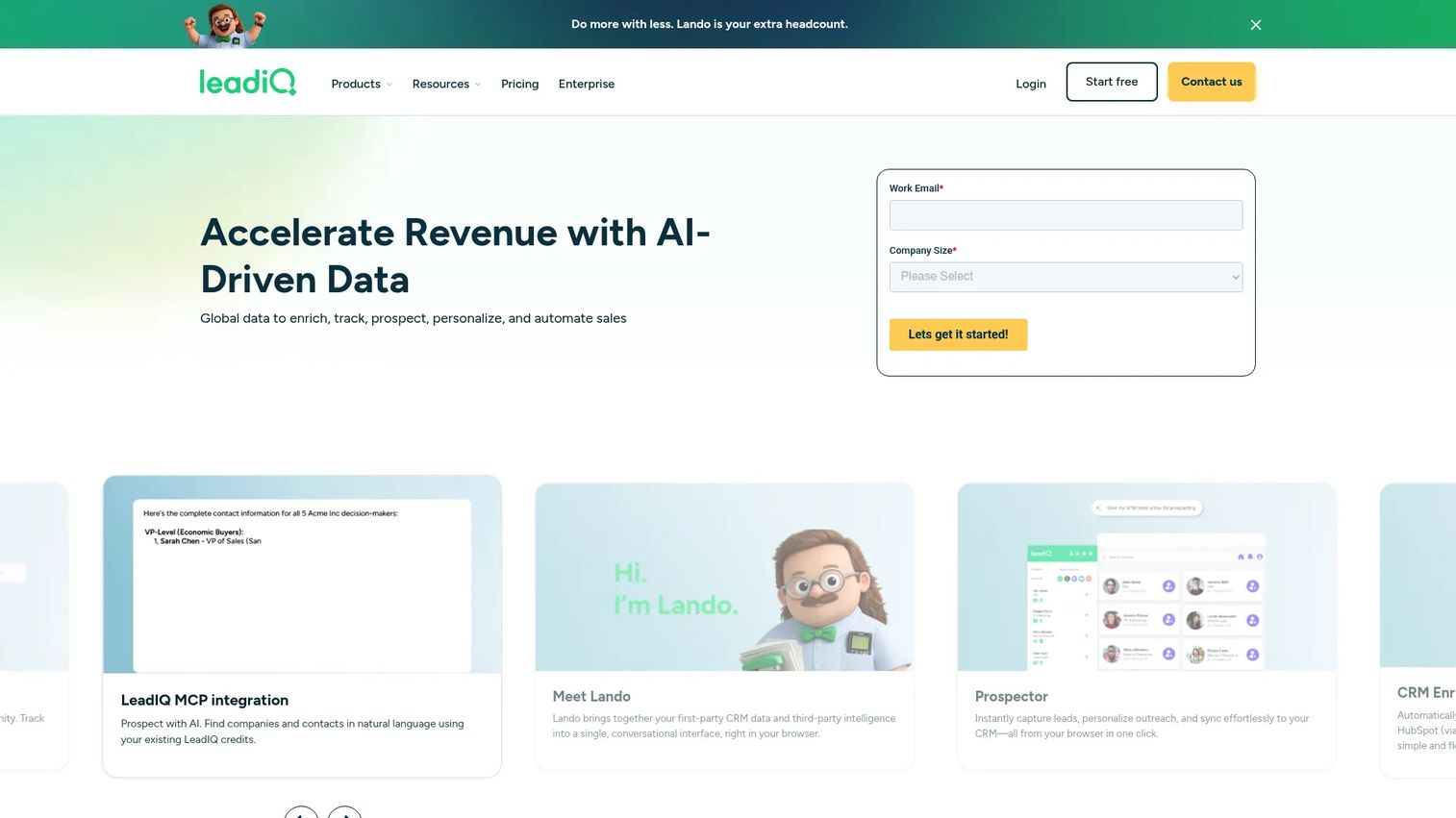 LeadIQ B2B prospecting and outreach platform