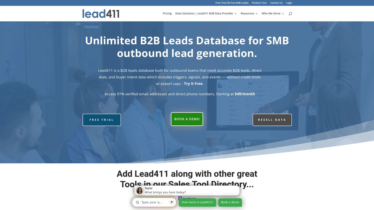 Lead411 sales intelligence and trigger monitoring platform