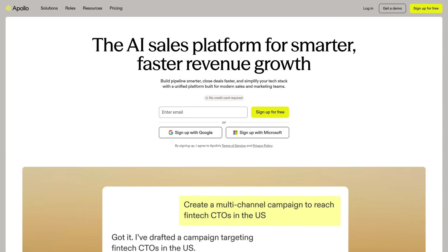 Apollo prospecting and outreach platform