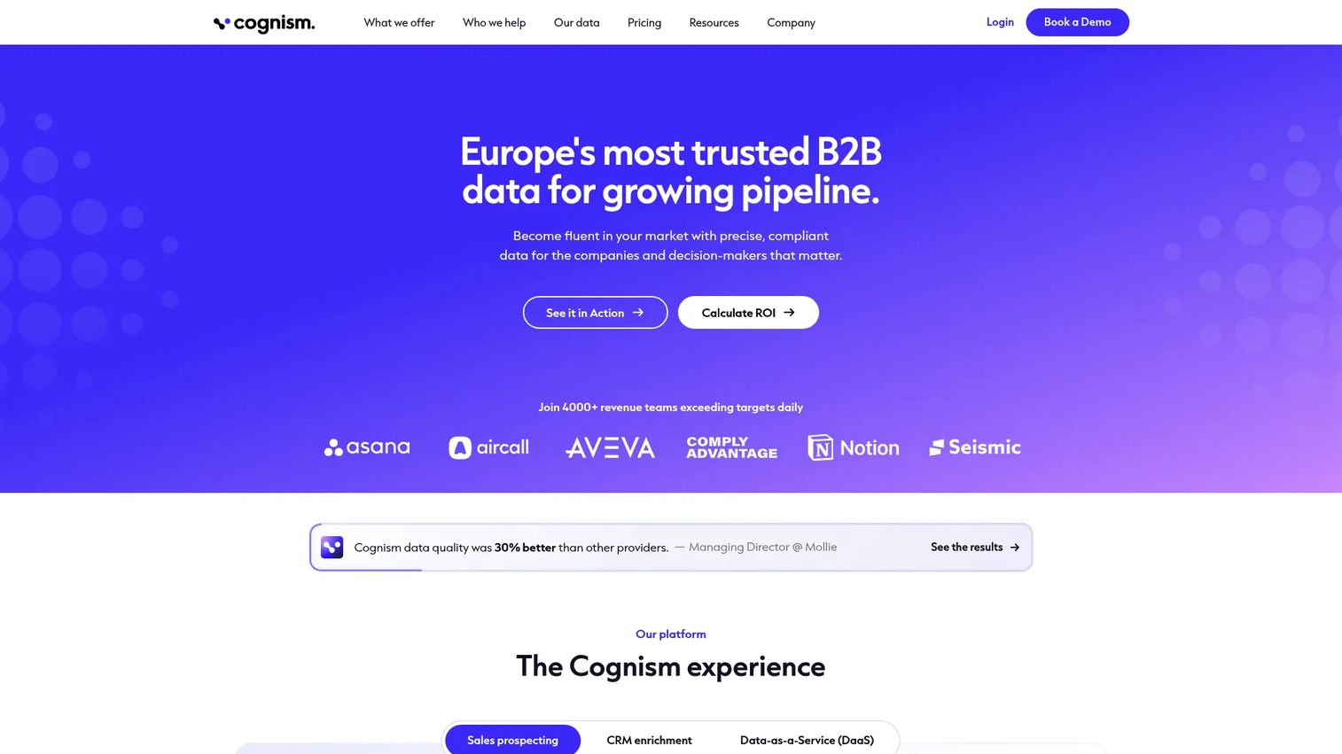Cognism compliant B2B sales intelligence platform