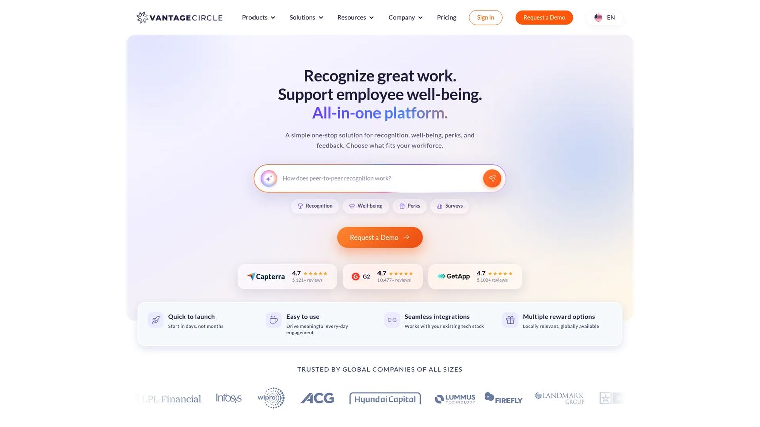 Vantage Circle recognition and engagement platform