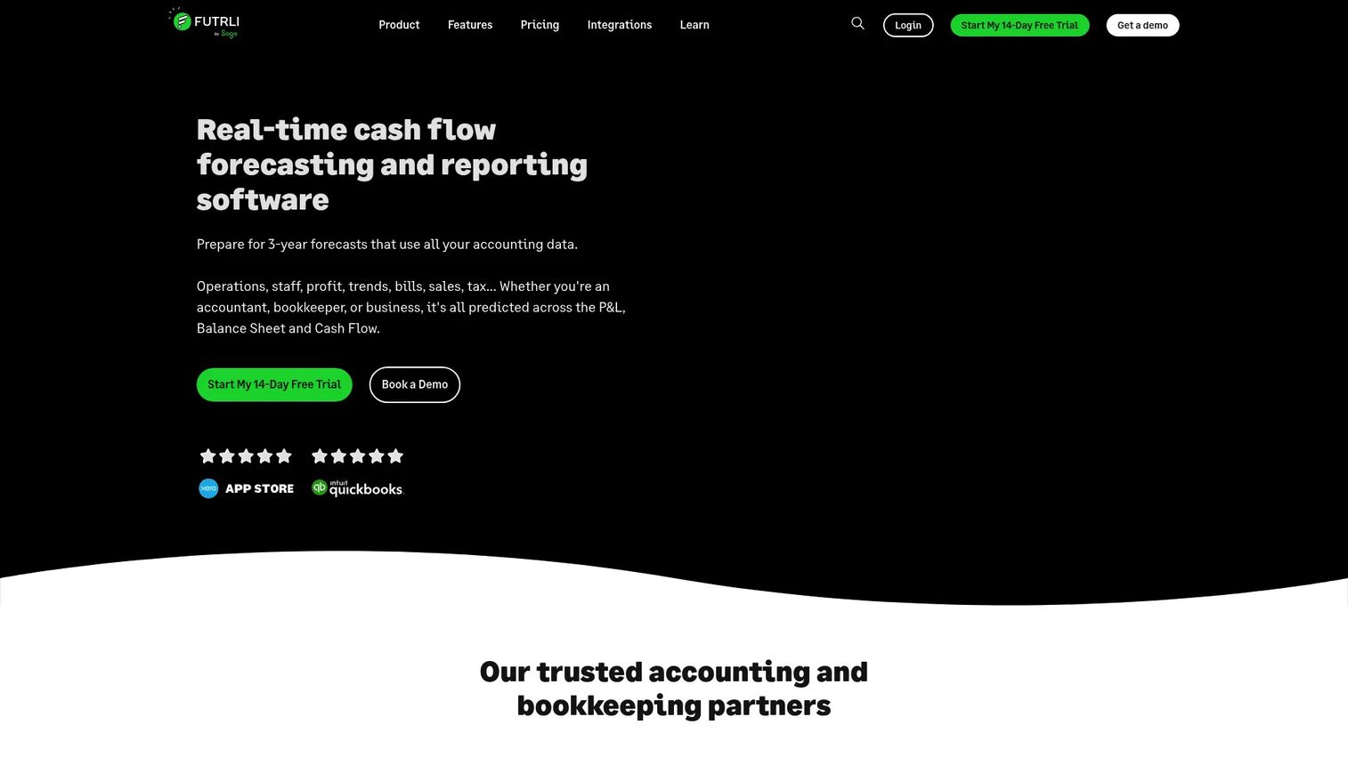 Futrli by Sage forecasting and reporting dashboard
