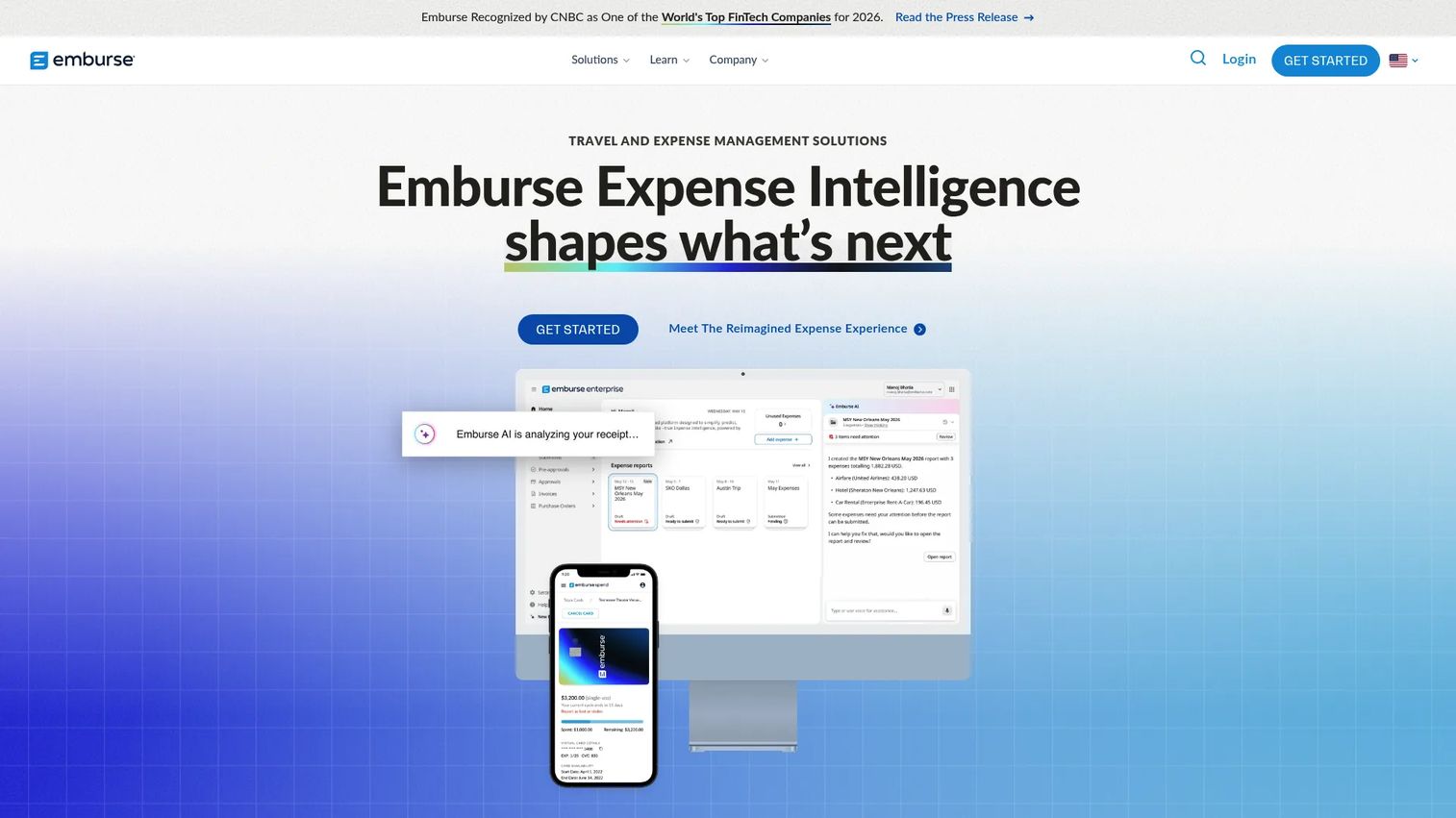 Emburse expense management and spend control platform
