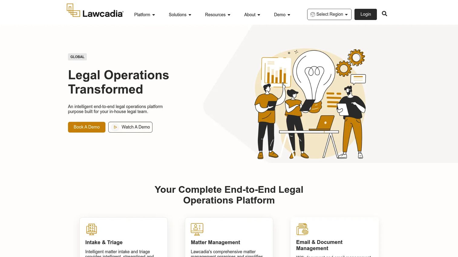 Lawcadia legal operations and matter management platform