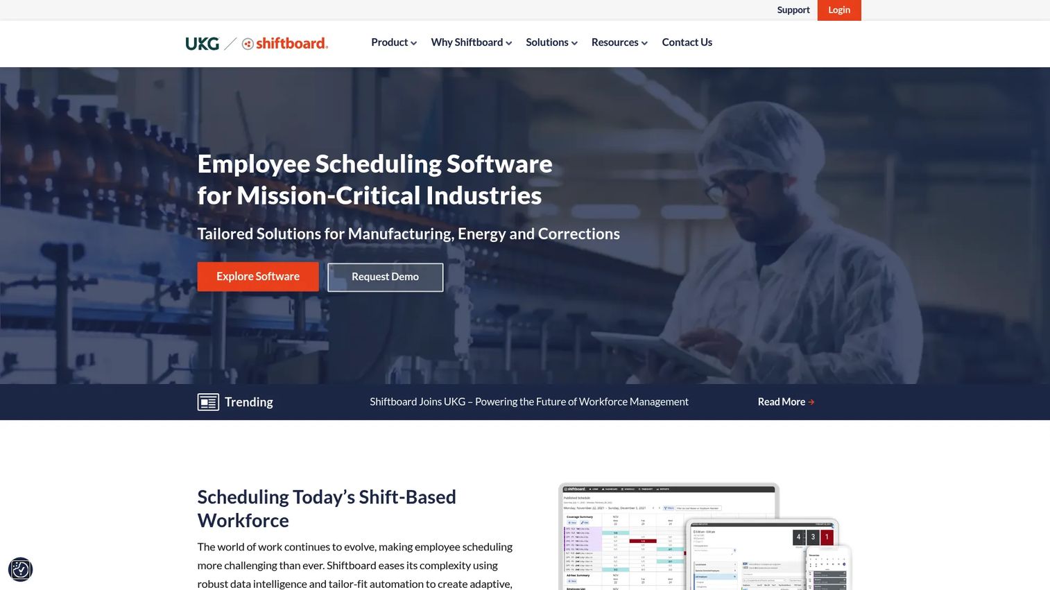 Shiftboard employee scheduling software for shift-based industries