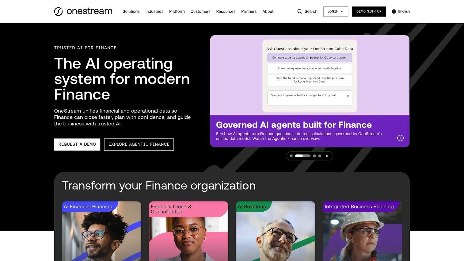 OneStream unified corporate performance management platform