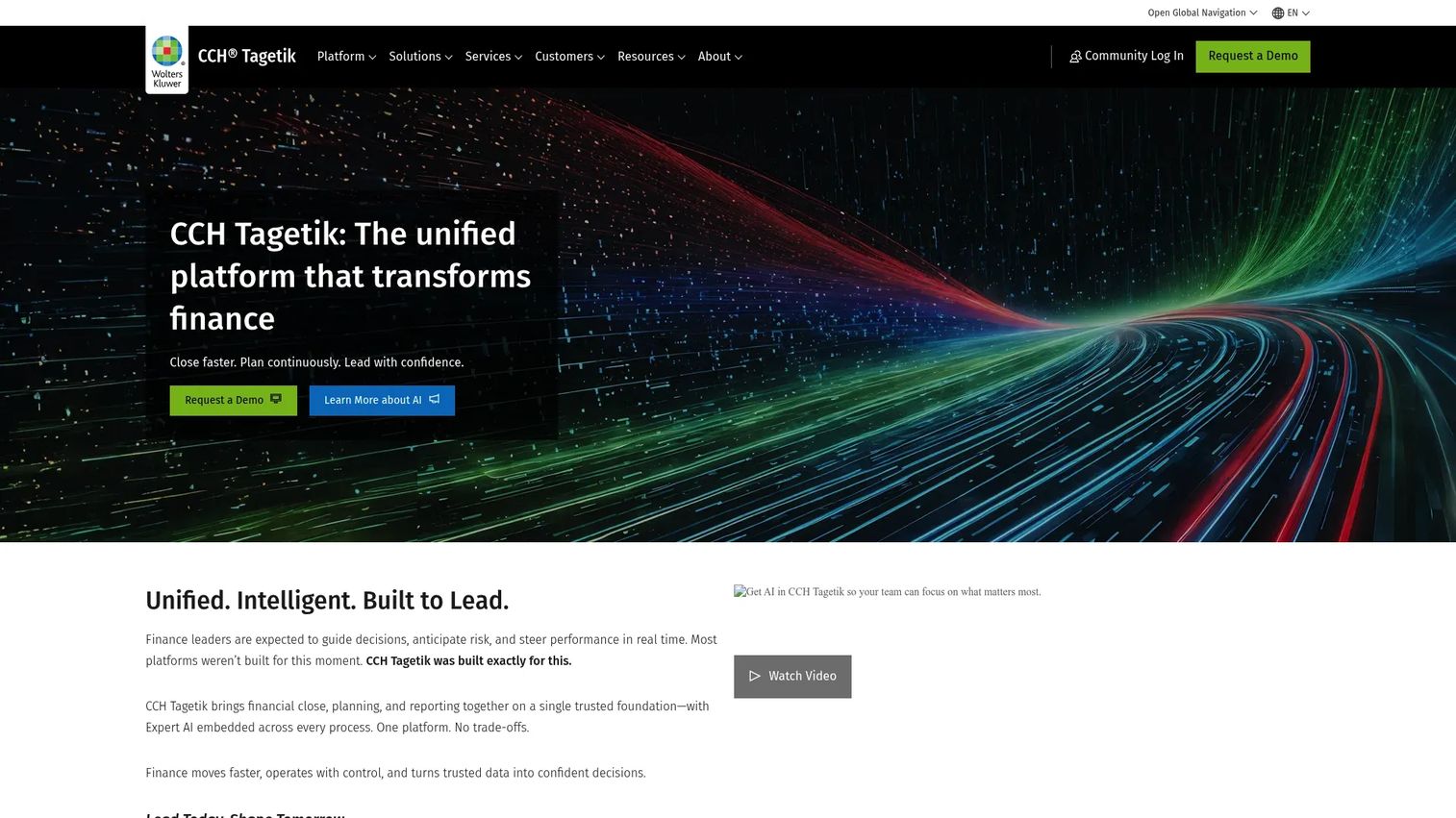 CCH Tagetik corporate performance management platform
