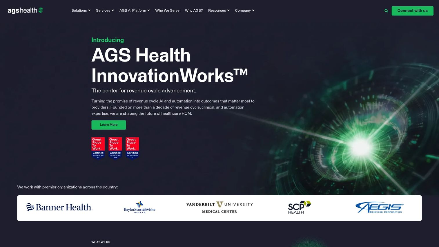 AGS Health Computer-Assisted CDI platform homepage