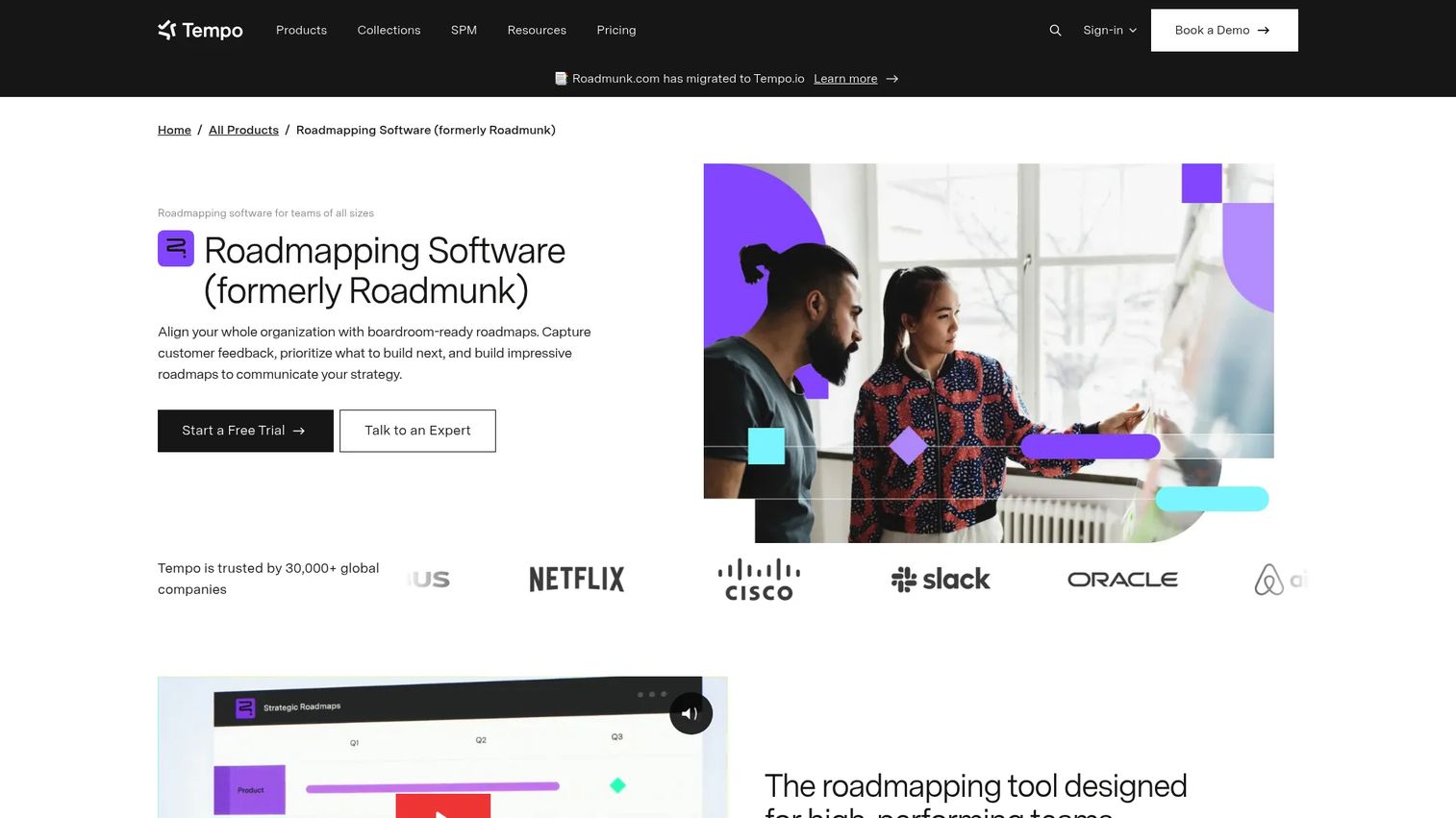 Roadmunk visual roadmap software