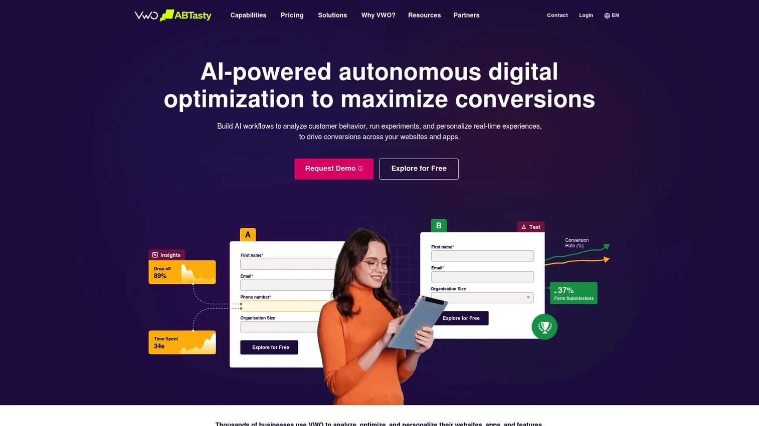 VWO experimentation and conversion optimization platform