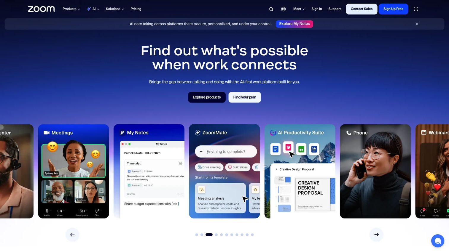 Zoom video meetings and collaboration platform