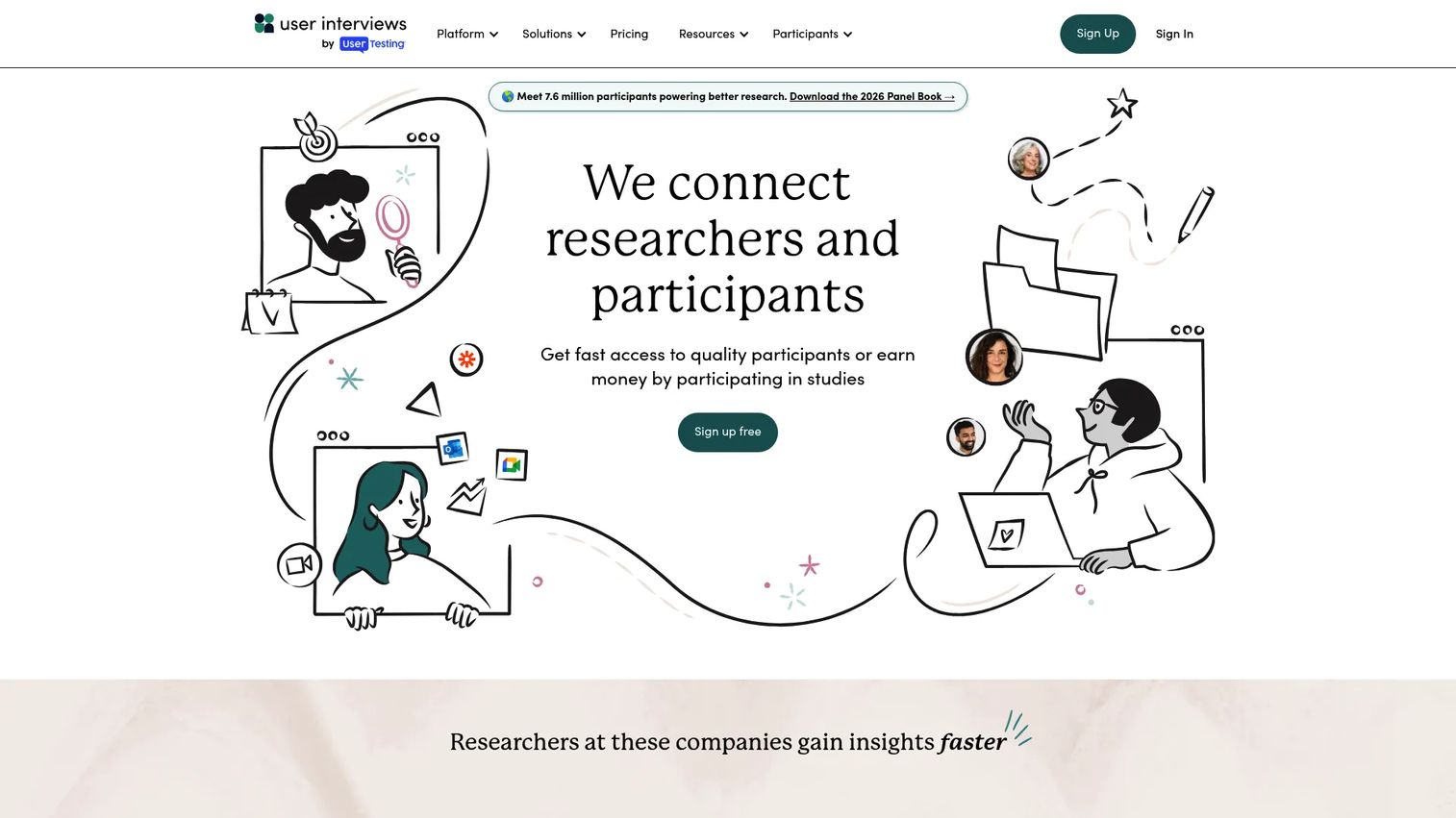 User Interviews participant recruiting platform