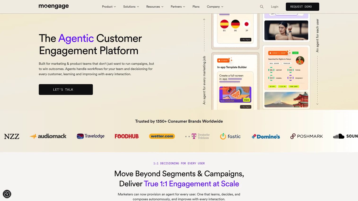 MoEngage customer engagement platform homepage