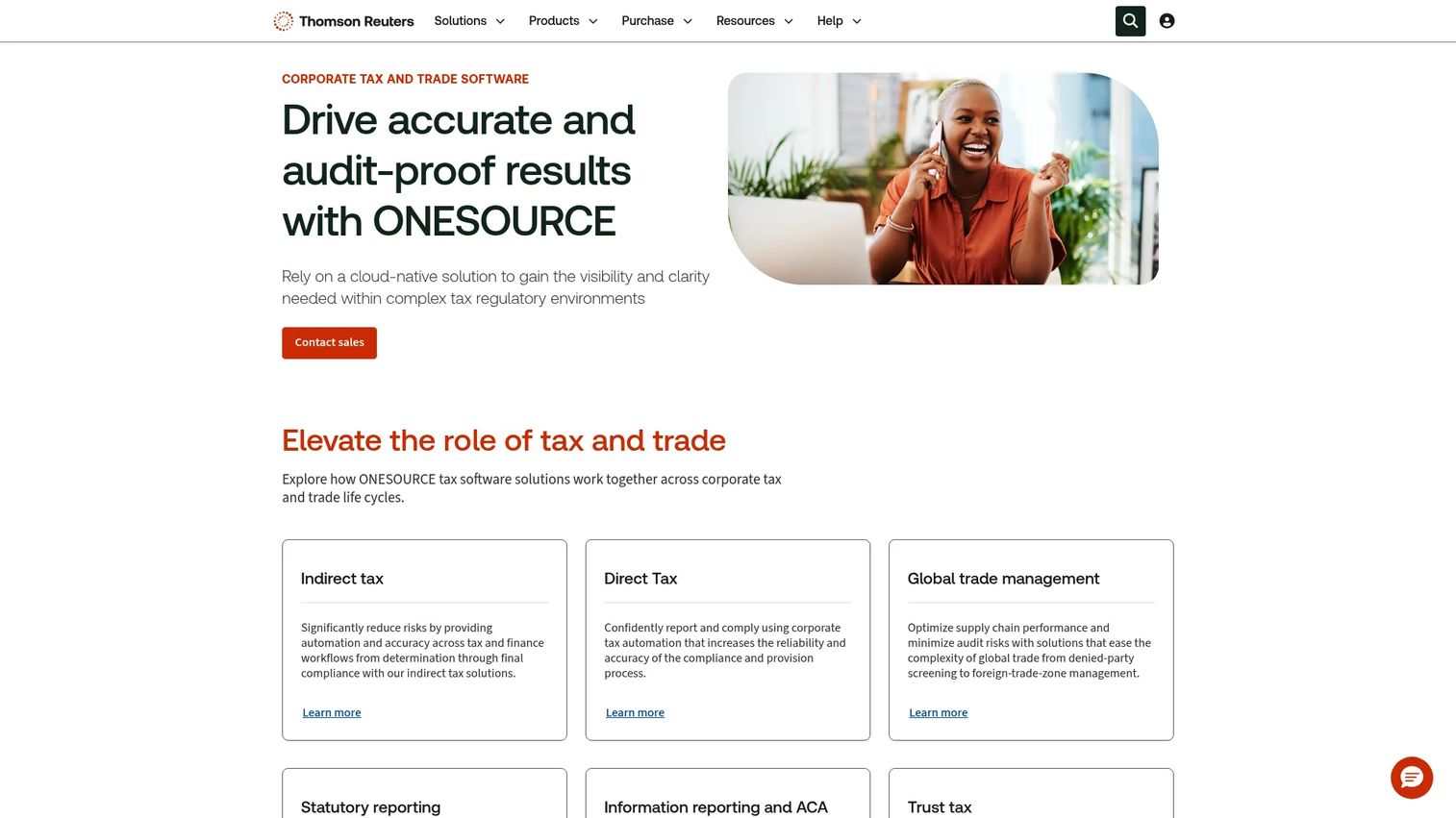 Thomson Reuters ONESOURCE tax software interface