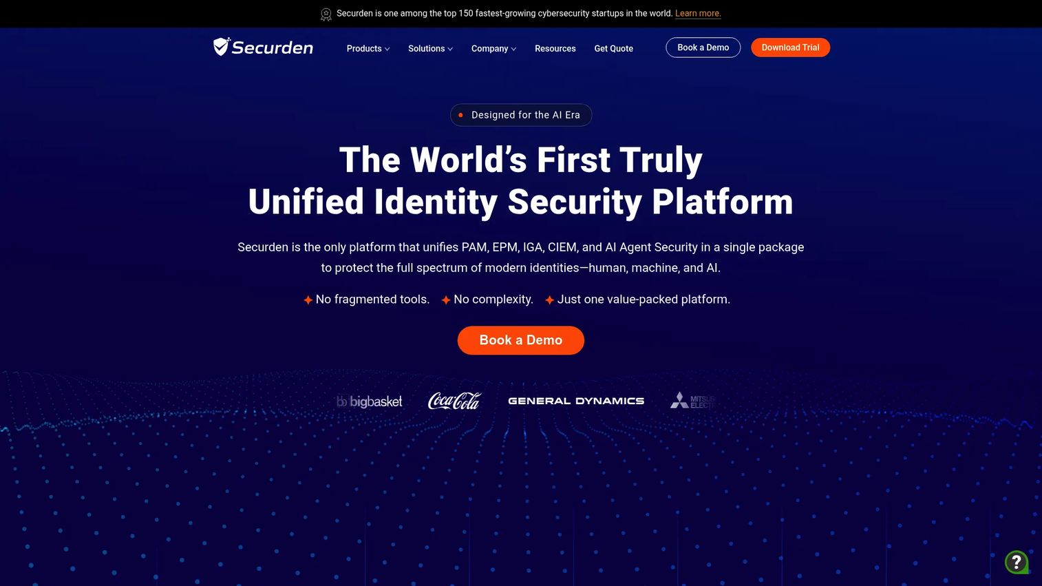 Securden privileged access management platform homepage