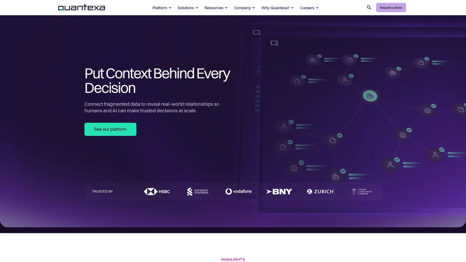 Quantexa KYC and decision intelligence platform