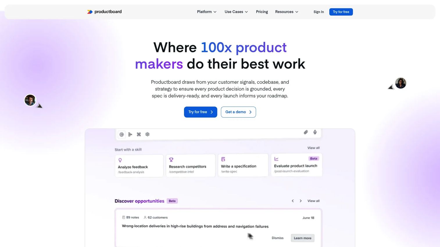 Productboard customer-centric product management platform
