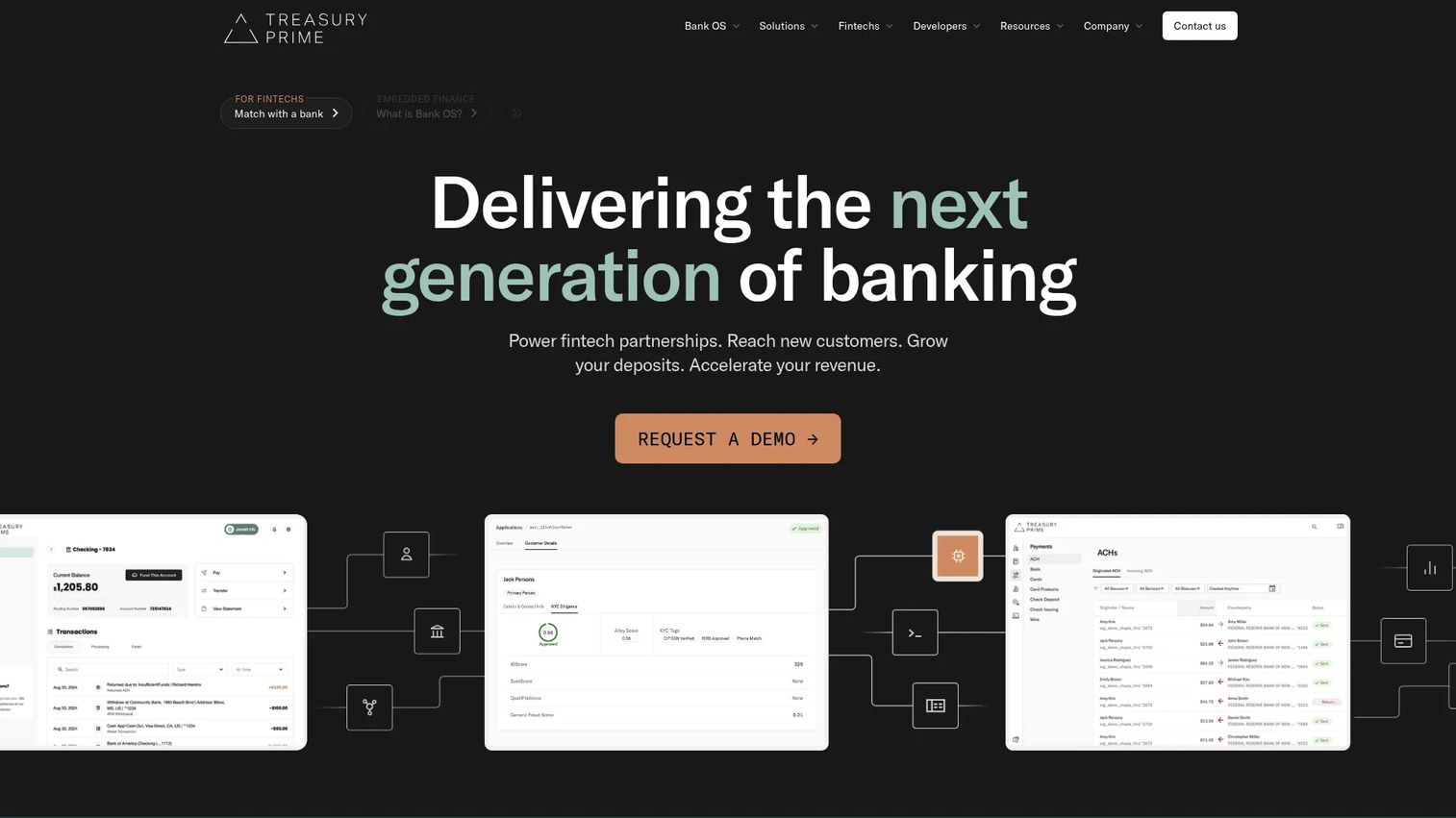 Treasury Prime embedded banking platform