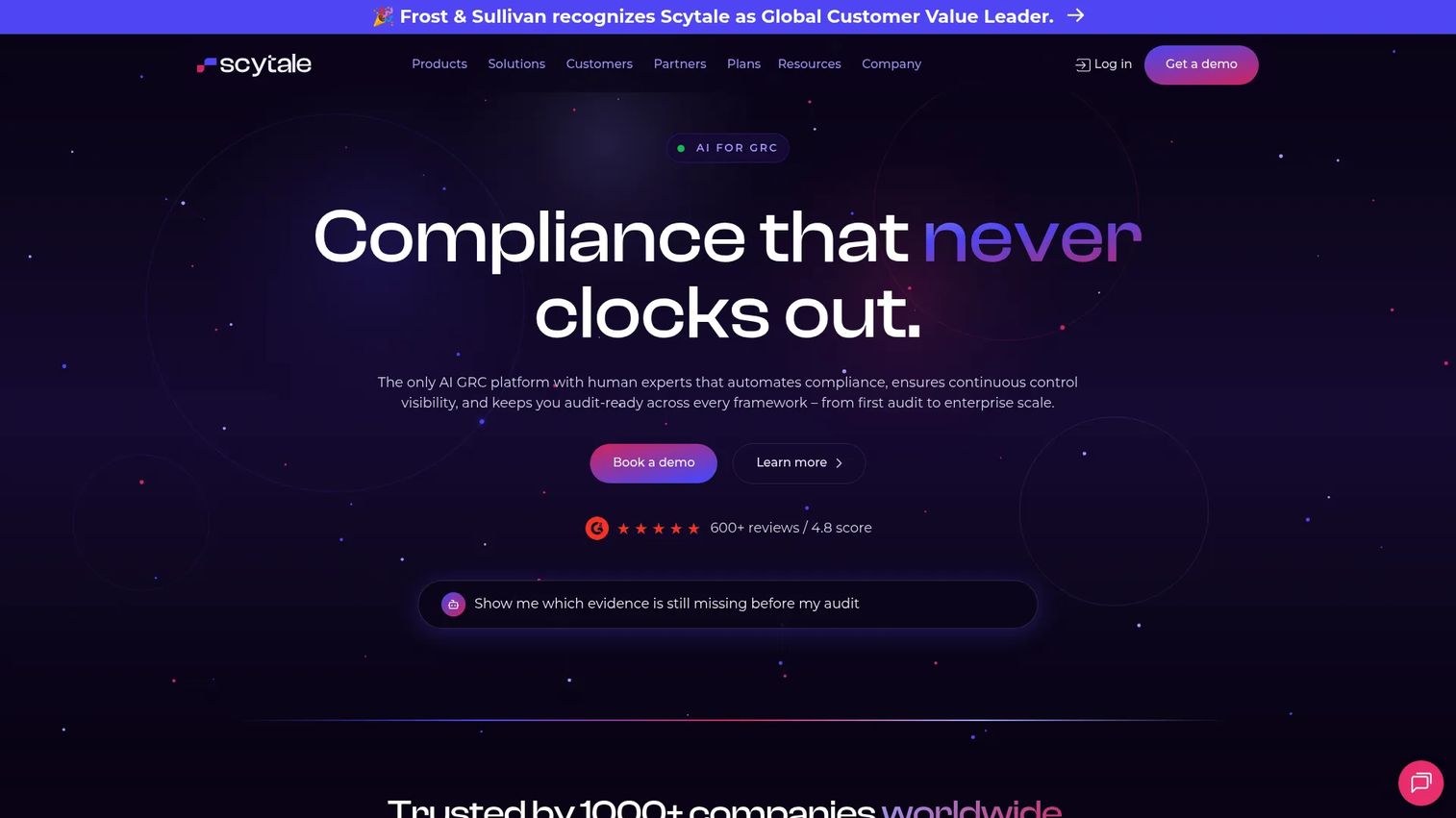 Scytale AI compliance automation platform screenshot