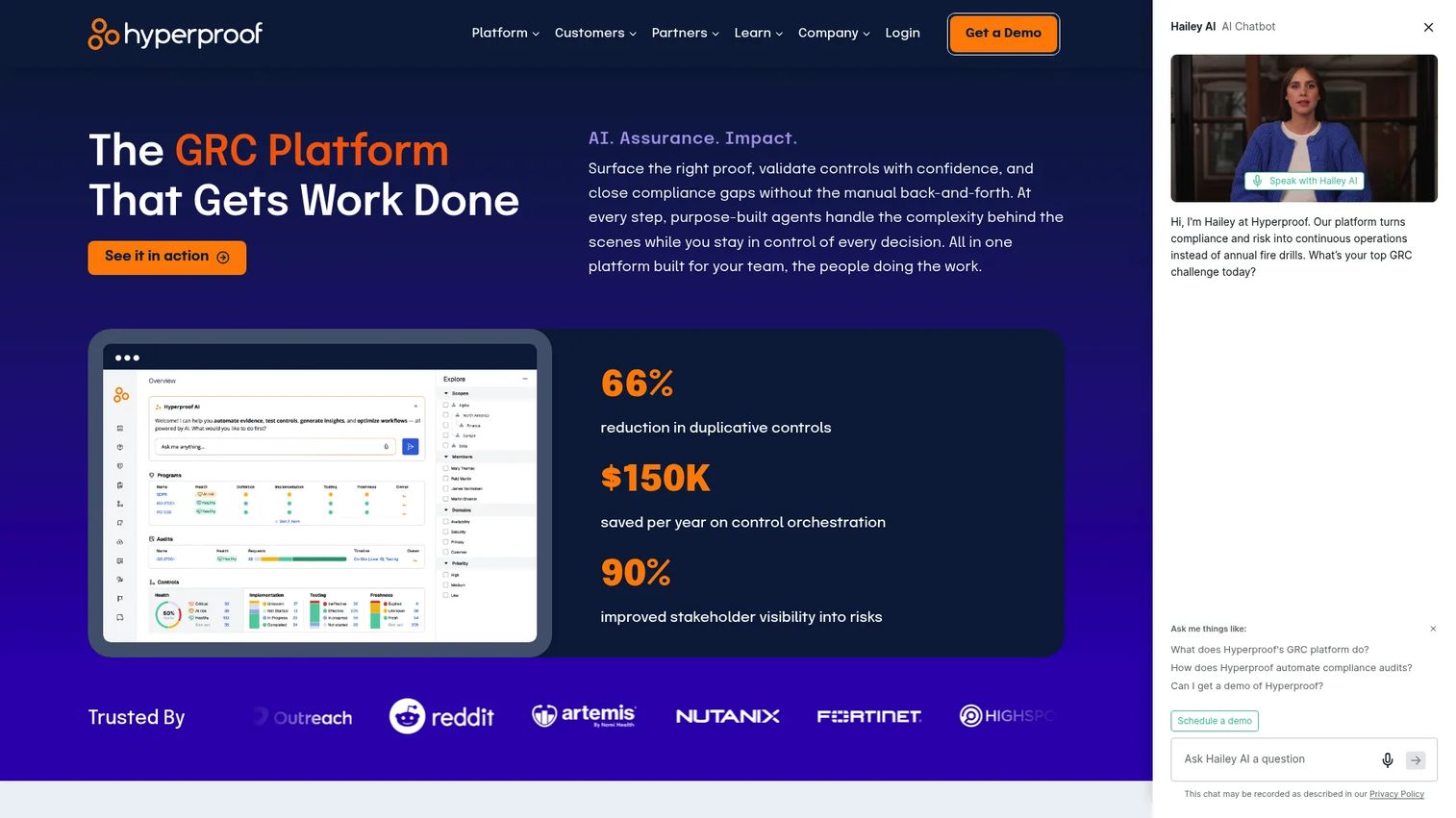Hyperproof compliance automation platform screenshot