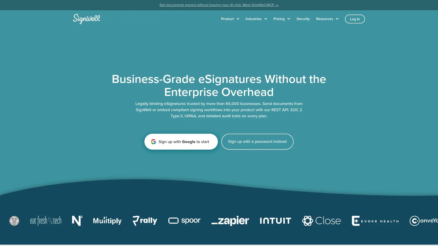 SignWell e-signature software
