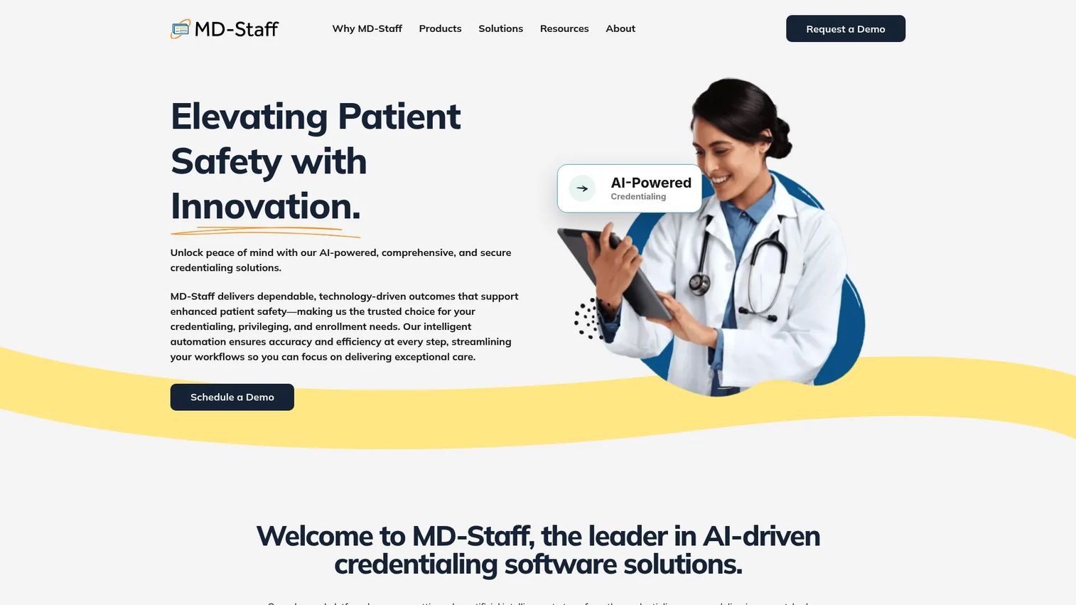 MD-Staff credentialing and medical staff management homepage