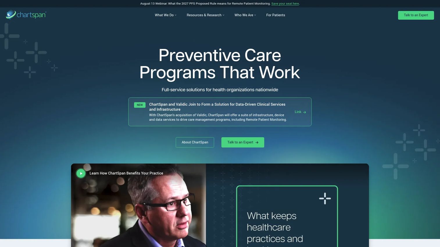 ChartSpan managed care management services homepage