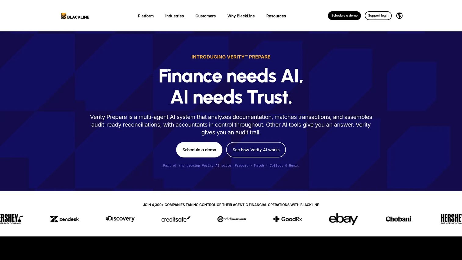 BlackLine financial close automation homepage
