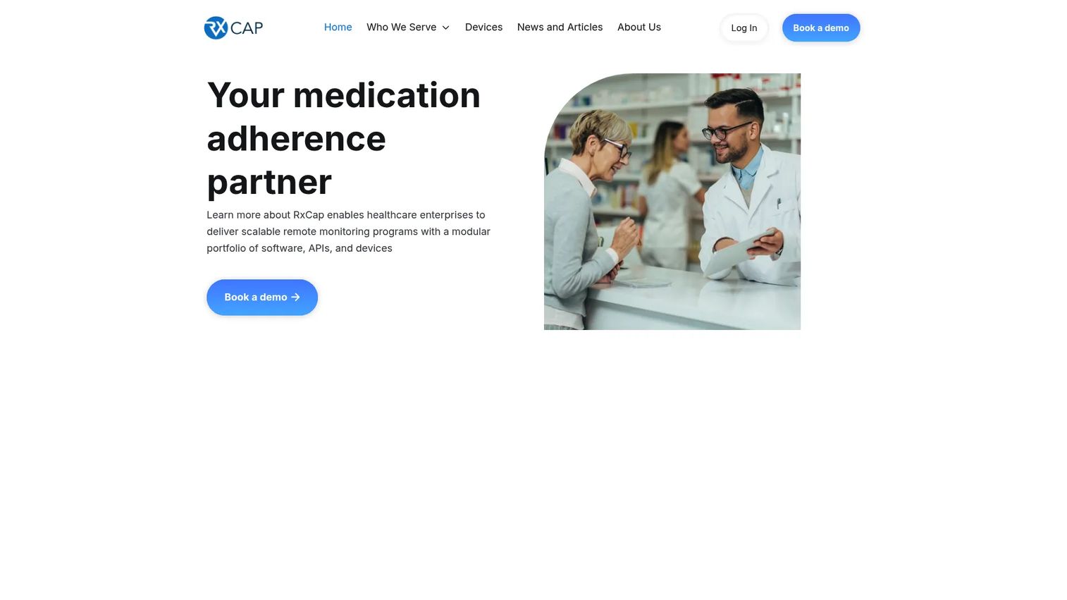 RxCap connected medication cap and platform