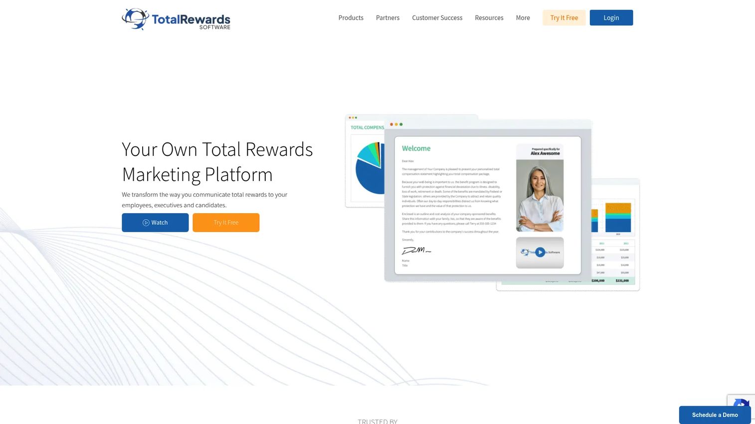 TotalRewards Software total rewards portal homepage