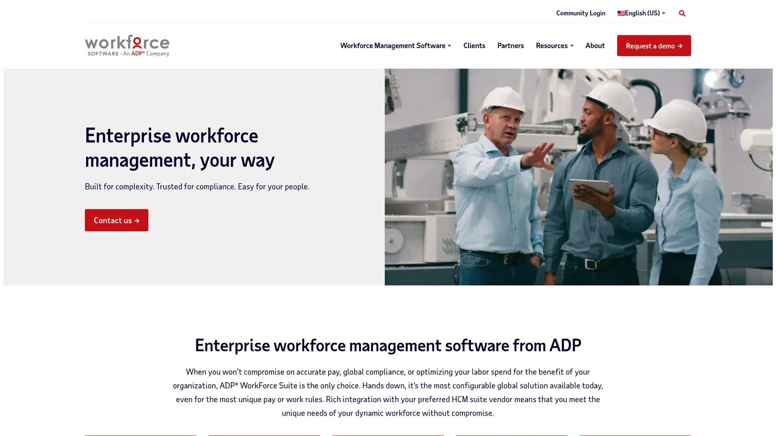 WorkForce Software workforce management platform homepage