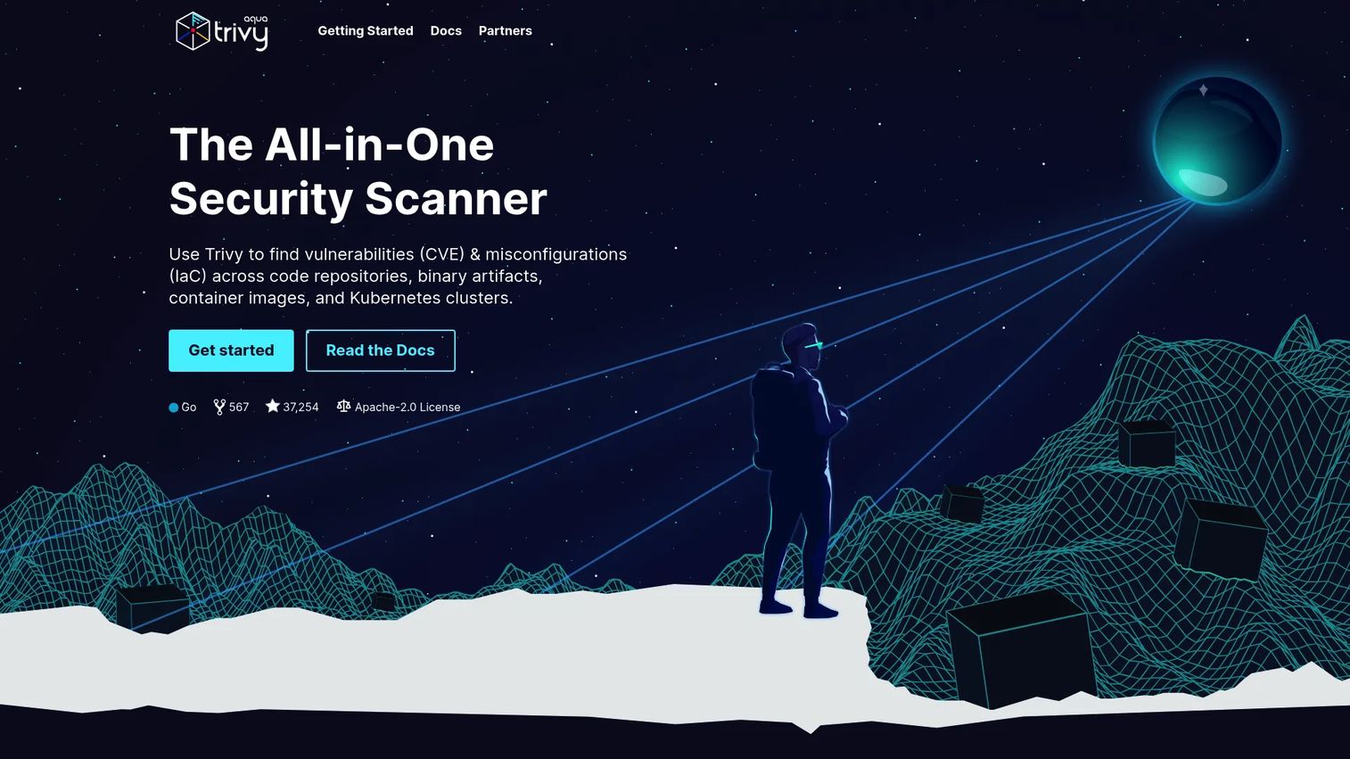 Trivy open-source scanner homepage