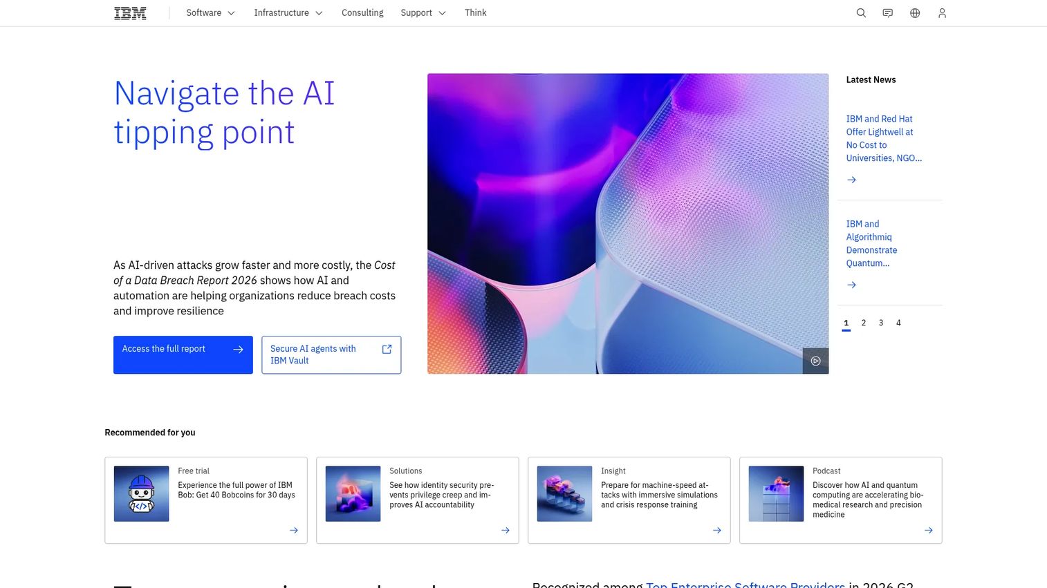 IBM enterprise AI, automation, and observability software
