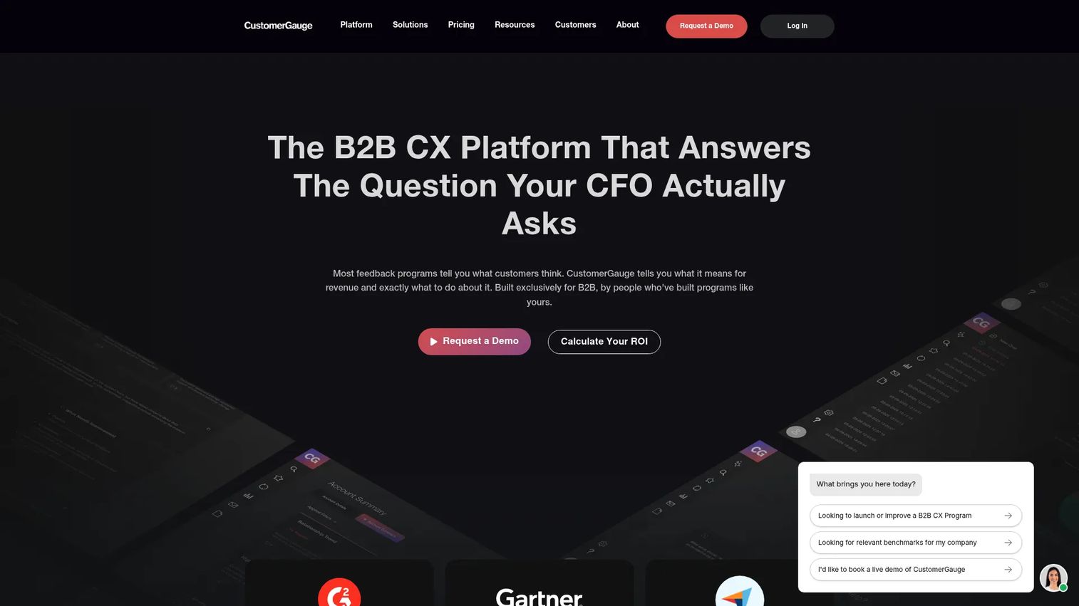 CustomerGauge closed loop customer experience and account NPS platform homepage