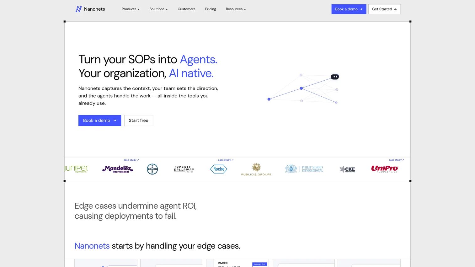 Nanonets AI document processing and OCR platform