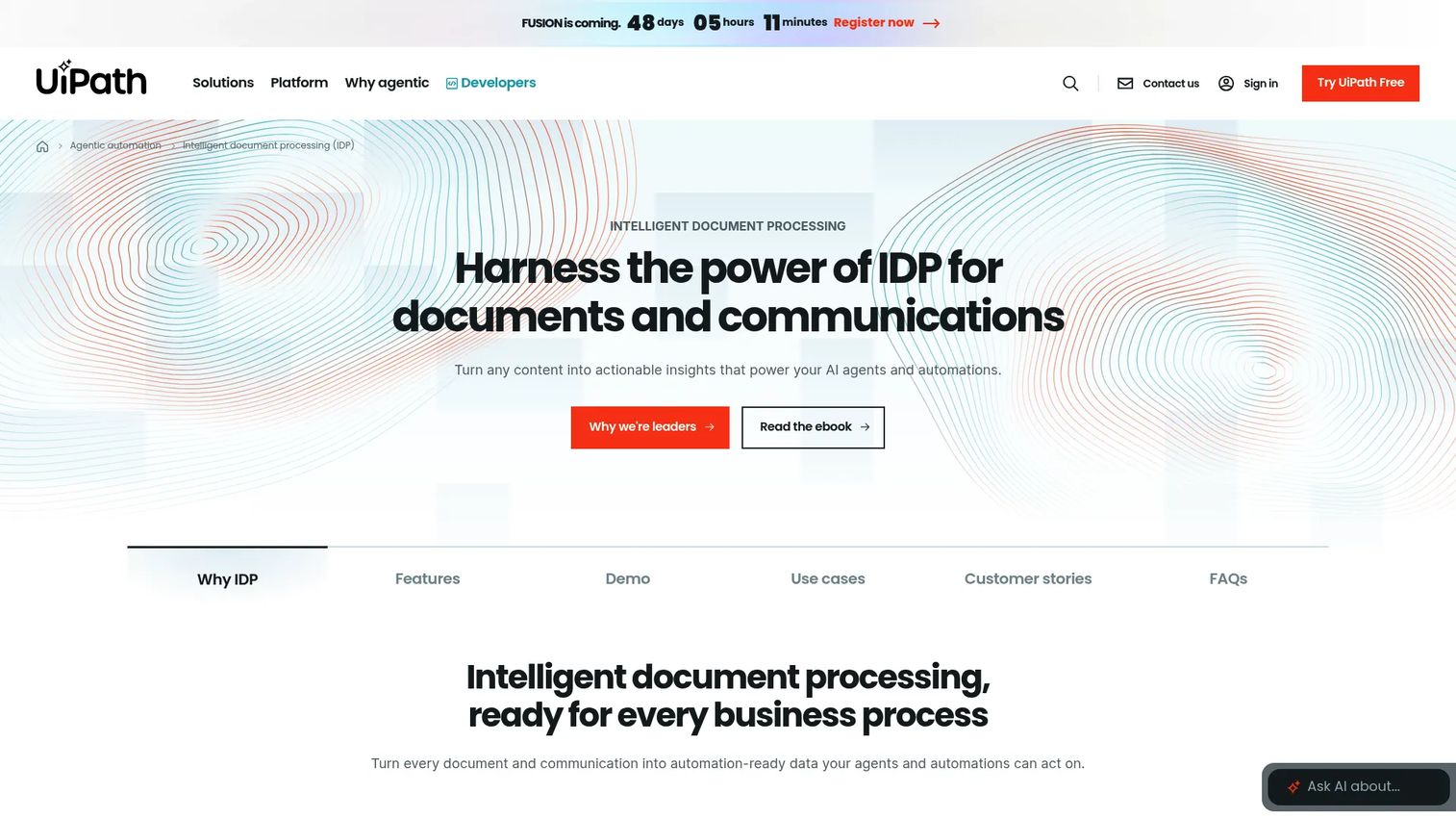 UiPath Document Understanding IDP product