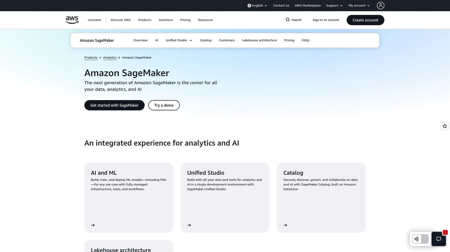 Amazon SageMaker machine learning platform