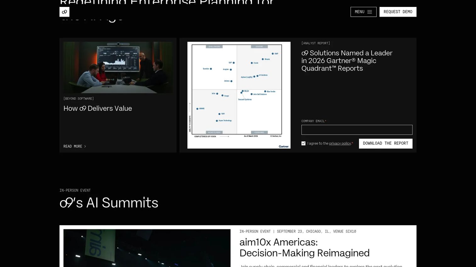 o9 Solutions integrated planning platform