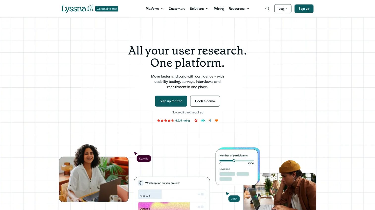 Lyssna remote user research platform