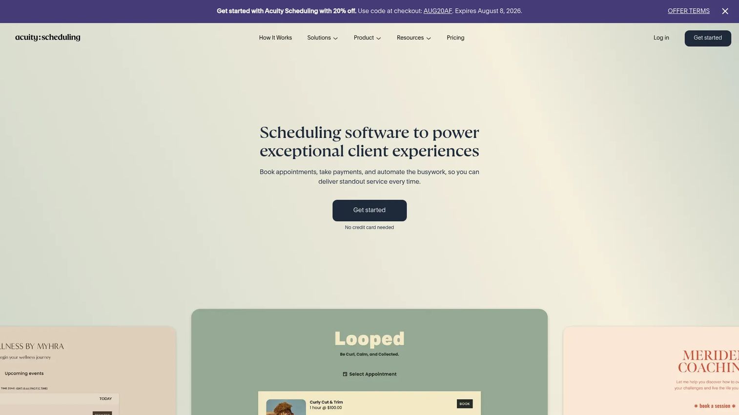 Acuity Scheduling online booking software