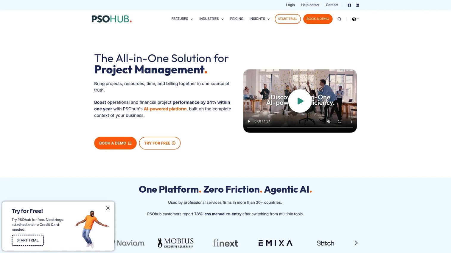 PSOhub professional services automation software